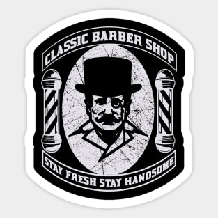 Barber Design Classic Barber 75 Sticker